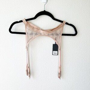 KIKI DE MONTPARNASSE Nude Natural Georgette Garter Belt S Women's